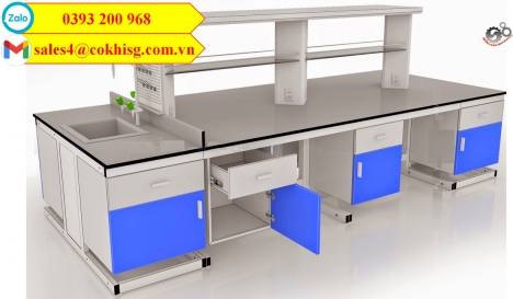 Thiết kế và gia công bàn thí nghiệm trung tâm theo yêu cầu