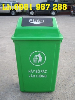 Thùng rác gia đình 60 lít nắp lật