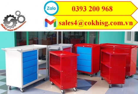 Xe đẩy dụng cụ đồ nghề 3 tầng