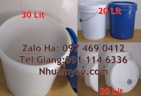 Xô sơn 18l nắp chiết rót, Xô nhựa 10 lít Xô đựng sơn 20 lít, Xô nhựa đựng sơn 22 lít. Thùng sơn