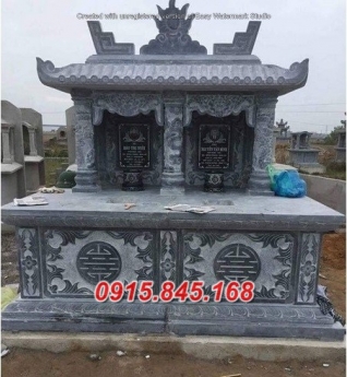 an giang - 007 Mẫu mộ đá đôi đẹp tro cốt bán an giang