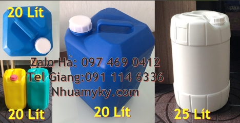 Địa điểm bán 25l cao cấp, Can nhựa 25 lít vuông xanh đựng axit, can 20l giá rẻ, can 25l trắng, Can n