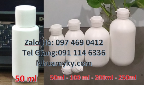 chai nhựa trắng đục, Chai 30ml đựng hóa chất, chai 30ml đựng phân bón, Chai 250ml đựng hóa chất, cha