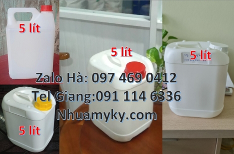 can 5l quay xéo, Can 4l tròn đựng nước lau sàn, Can 5 lít trong đựng mật ong, Can nhựa 2 lít có vòi