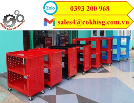 Xe đẩy dụng cụ đồ nghề 3 tầng