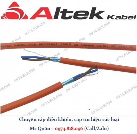 Cáp tín hiệu chống cháy 2x1.5mm2
