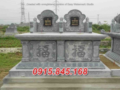 an giang - 007 Mẫu mộ đá đôi đẹp tro cốt bán an giang