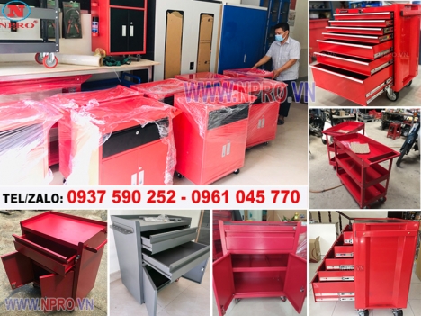 Tủ đựng đồ nghề 2 ngăn kéo 1 ngăn 2 cánh - Tủ đồ nghề 3 ngăn