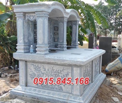 an giang - 007 Mẫu mộ đá đôi đẹp tro cốt bán an giang