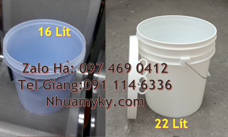 Xô sơn 18l nắp chiết rót, Xô nhựa 10 lít Xô đựng sơn 20 lít, Xô nhựa đựng sơn 22 lít. Thùng sơn