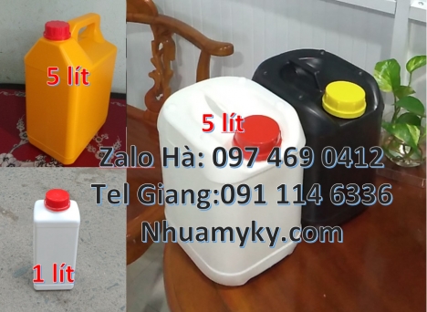 can 5l quay xéo, Can 4l tròn đựng nước lau sàn, Can 5 lít trong đựng mật ong, Can nhựa 2 lít có vòi