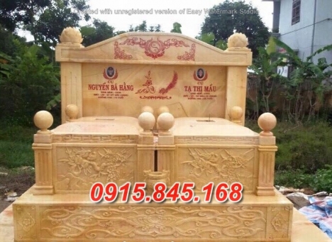 an giang - 007 Mẫu mộ đá đôi đẹp tro cốt bán an giang