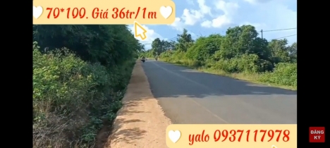 Lô đất tọa lạc Mặt tiền Tỉnh lộ 675, huyện Chư Prong, Gia Lai.