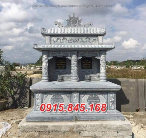 an giang - 007 Mẫu mộ đá đôi đẹp tro cốt bán an giang
