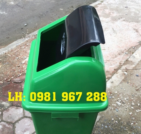 Thùng rác gia đình 60 lít nắp lật
