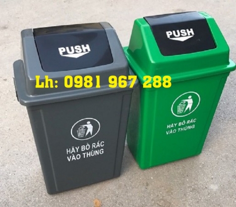 Thùng rác gia đình 60 lít nắp lật