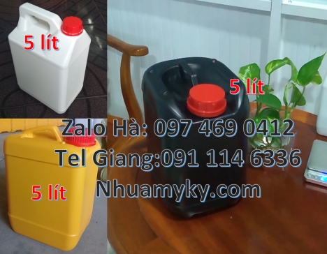 can 5l quay xéo, Can 4l tròn đựng nước lau sàn, Can 5 lít trong đựng mật ong, Can nhựa 2 lít có vòi