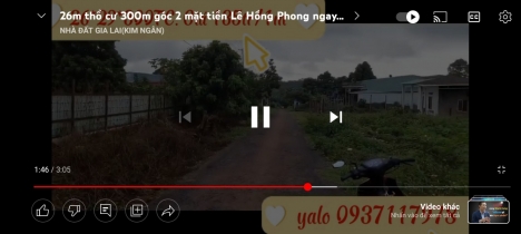 Lô góc 2 Mặt tiền thổ cư Ngay Trung tâm huyện Chư sê, Gia Lai. chỉ 135tr/m