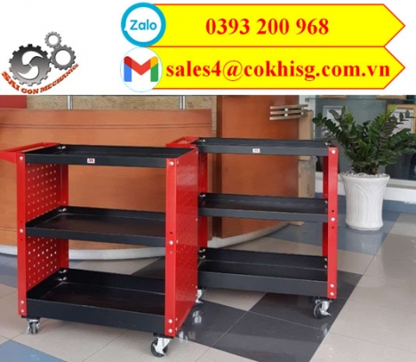 Xe đẩy dụng cụ đồ nghề 3 tầng