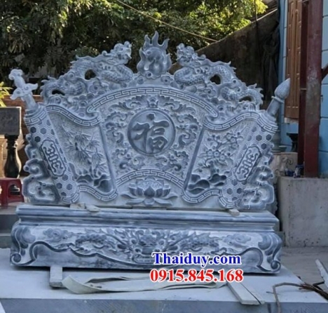 $#-7410+ Mẫu bình phong đá nhà thờ họ đẹp