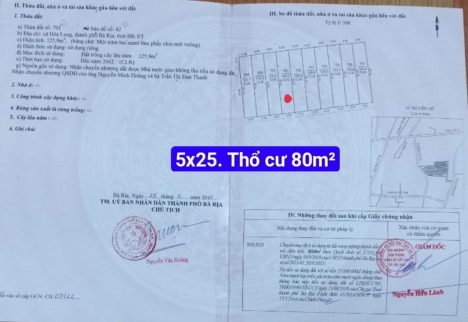 bán lô đất hòa long tp bà rịa