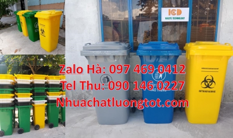 thùng rác 60l đạp chân, thùng rác đạp chân, sọt nhựa, Thùng rác 120l nắp kín, Xe rác 120l 240l, t