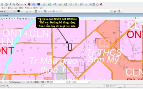 Chính chủ bán đất sát Khu Công Nghiệp Sơn Mỹ 2 Diện tích 20x50 full thổ cư = 1000m2