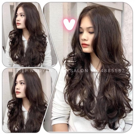 Tóc uốn sóng lơi ngang lưng cho nàng dịu dàng mà trẻ trung - Tiệp Nguyễn Hair Salon