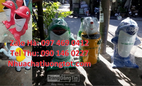 Thùng rác thú composite, Sọt rác con voi, sọt rác cá heo, Thùng rác chuột mickey Thùng rác hìn