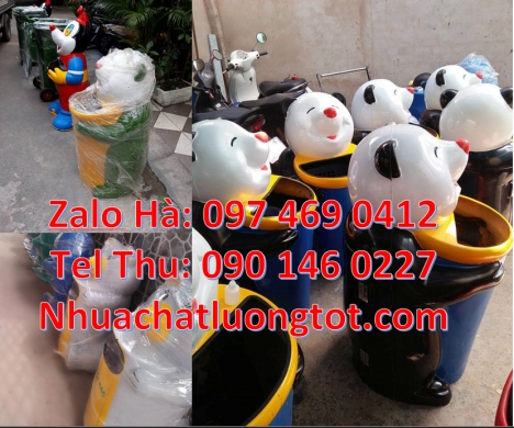 Thùng rác thú composite, Sọt rác con voi, sọt rác cá heo, Thùng rác chuột mickey Thùng rác hìn