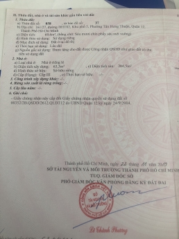 Nhà 161/   ĐHT02 , KP5, P Tân Thuận , Quận 12