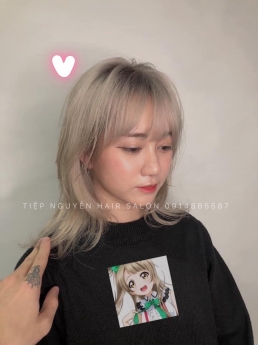 Tóc uốn sóng lơi ngang vai, kiểu tóc uốn ngang vai siêu sang cho nàng - Tiệp Nguyễn Hair Salon
