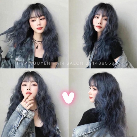 Tóc uốn sóng lơi nhẹ mái bay, kiểu uốn trẻ trung mang đậm phong cách cá tính - Tiệp Nguyễn Hair