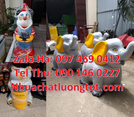 Thùng rác thú composite, Sọt rác con voi, sọt rác cá heo, Thùng rác chuột mickey Thùng rác hìn