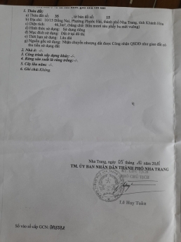 Cần Bán Gấp Căn Nhà Giá Rẻ Tại Phường Phước Hải, TP Nha Trang, Khánh Hòa