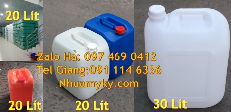 Can nhựa 18l đựng mực in, can 20l giá rẻ, can 25l trắng, Can nhựa 20 lít đựng dung môi, can nhựa 30