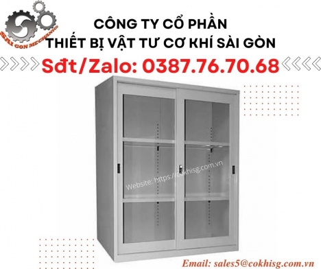 Tủ vật tư 2 cánh - Cửa kính