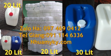 Can nhựa 18l đựng mực in, can 20l giá rẻ, can 25l trắng, Can nhựa 20 lít đựng dung môi, can nhựa 30
