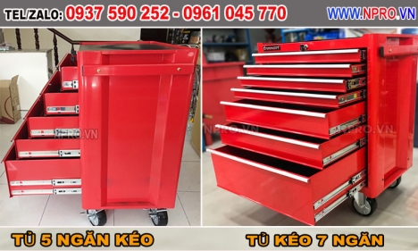 Tủ đựng đồ nghề cơ khí 3 ngăn, 4 ngăn, 5 ngăn, 7 ngăn