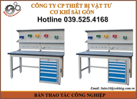 bàn thao tác công nghiệp bằng sắt sơn tĩnh điện giá tốt tại xưởng