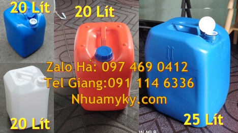 Can nhựa 18l đựng mực in, can 20l giá rẻ, can 25l trắng, Can nhựa 20 lít đựng dung môi, can nhựa 30