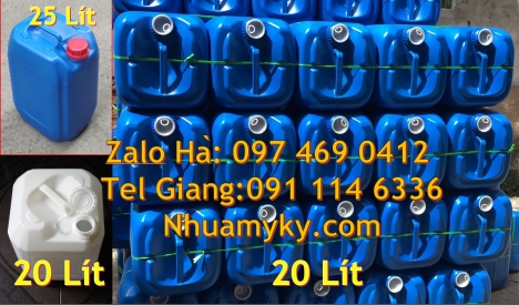 Can nhựa 18l đựng mực in, can 20l giá rẻ, can 25l trắng, Can nhựa 20 lít đựng dung môi, can nhựa 30