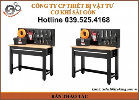 bàn thao tác công nghiệp bằng sắt sơn tĩnh điện