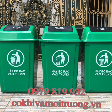 Thùng Rác 60L - Nắp Lật