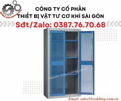 Tủ vật tư 2 cánh - Cao 1m8 - Cửa lưới - Tủ lớn