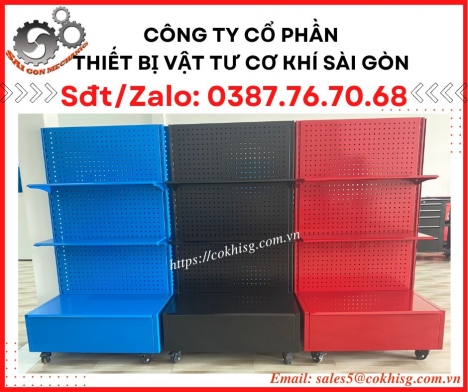 Kệ treo dụng cụ di động có hộp đồ nghề