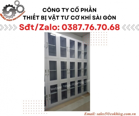 Tủ vật tư 2 cánh - Cao 1m8 - Cửa kính