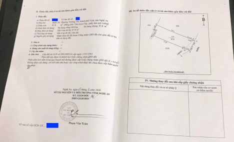 Bán ốt kinh doanh mặt đường Trần Quang Diệu khối 16 phường Trường Thi