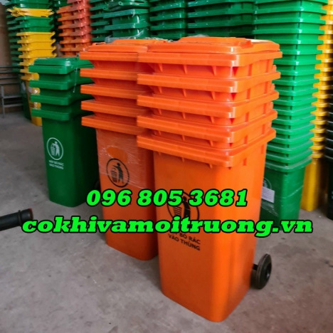 Thùng rác công cộng 240L nắp kín