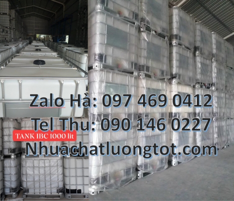bồn nhựa 1 khối nhập khẩu, bồn nhựa vuông 1000 lít đựng phân bón, Thùng ibc 1000l có khung thép, Tan